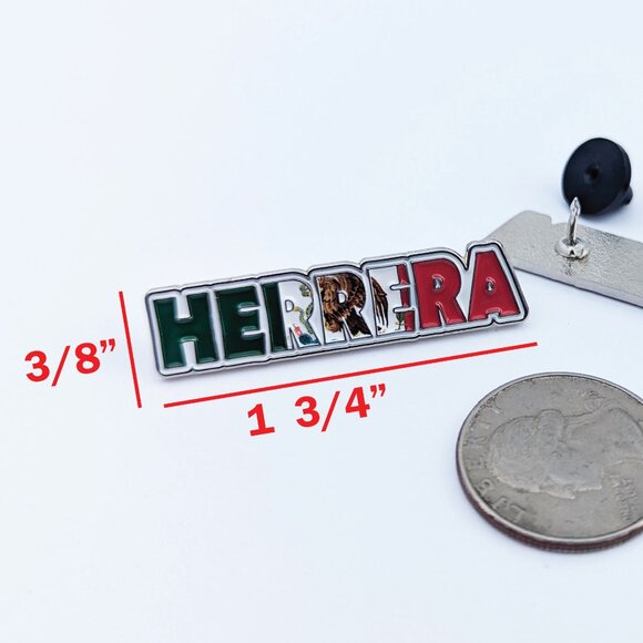 Pin Herrera Pin for Caps Clothing Enamel Badge Mexican Flag Pin Herrera Mex Flag - Picture 3 of 5